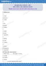 Đề thi học kì 2 Tiếng Anh 4 Phonics Smart - Đề số 3